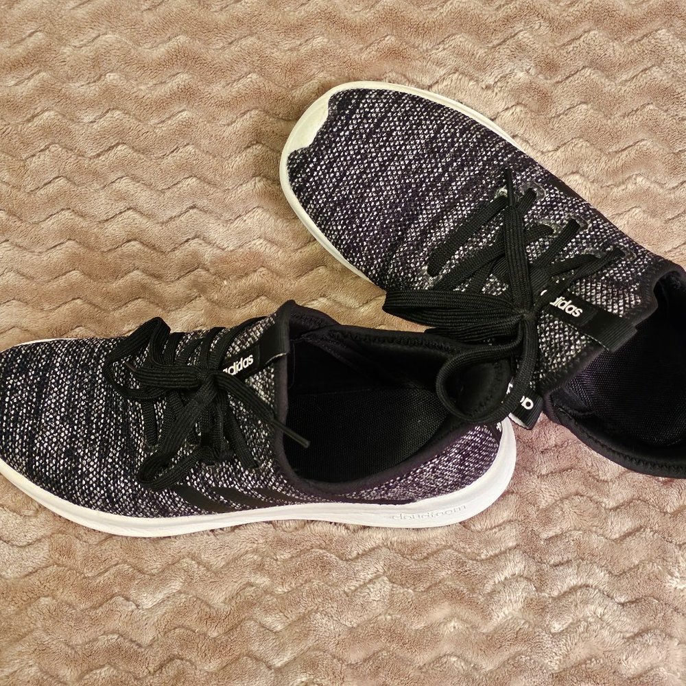 Black Adidas Cloudfoam Sneakers, Womens Size 9, Used - Good Condition